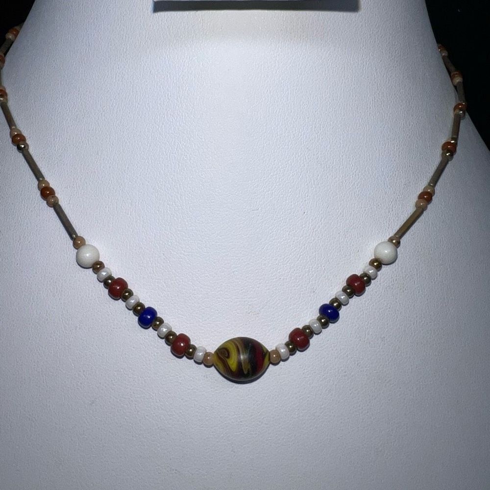 Vintage Glass Beaded Necklace